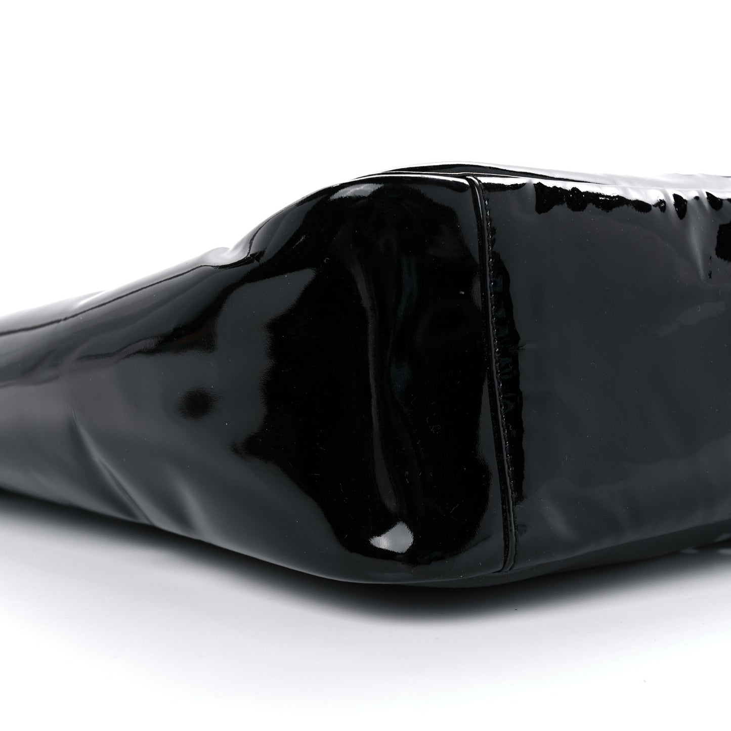 Patent Perforated CC Handle Bag Black