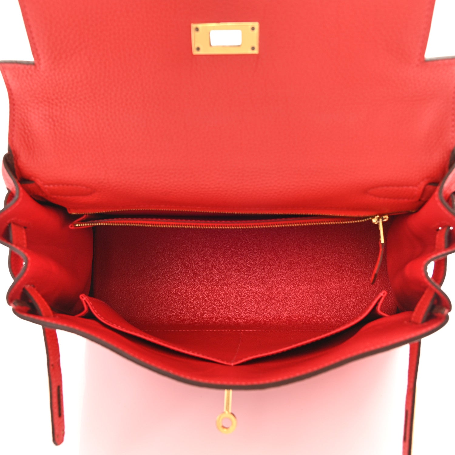 Hermes Togo Kelly Retourne 28 Rouge Pivoine 5 of 12