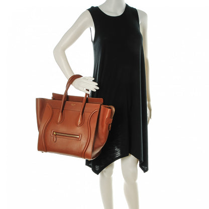 Celine Baby Calfskin Mini Luggage Caramel 2 of 8
