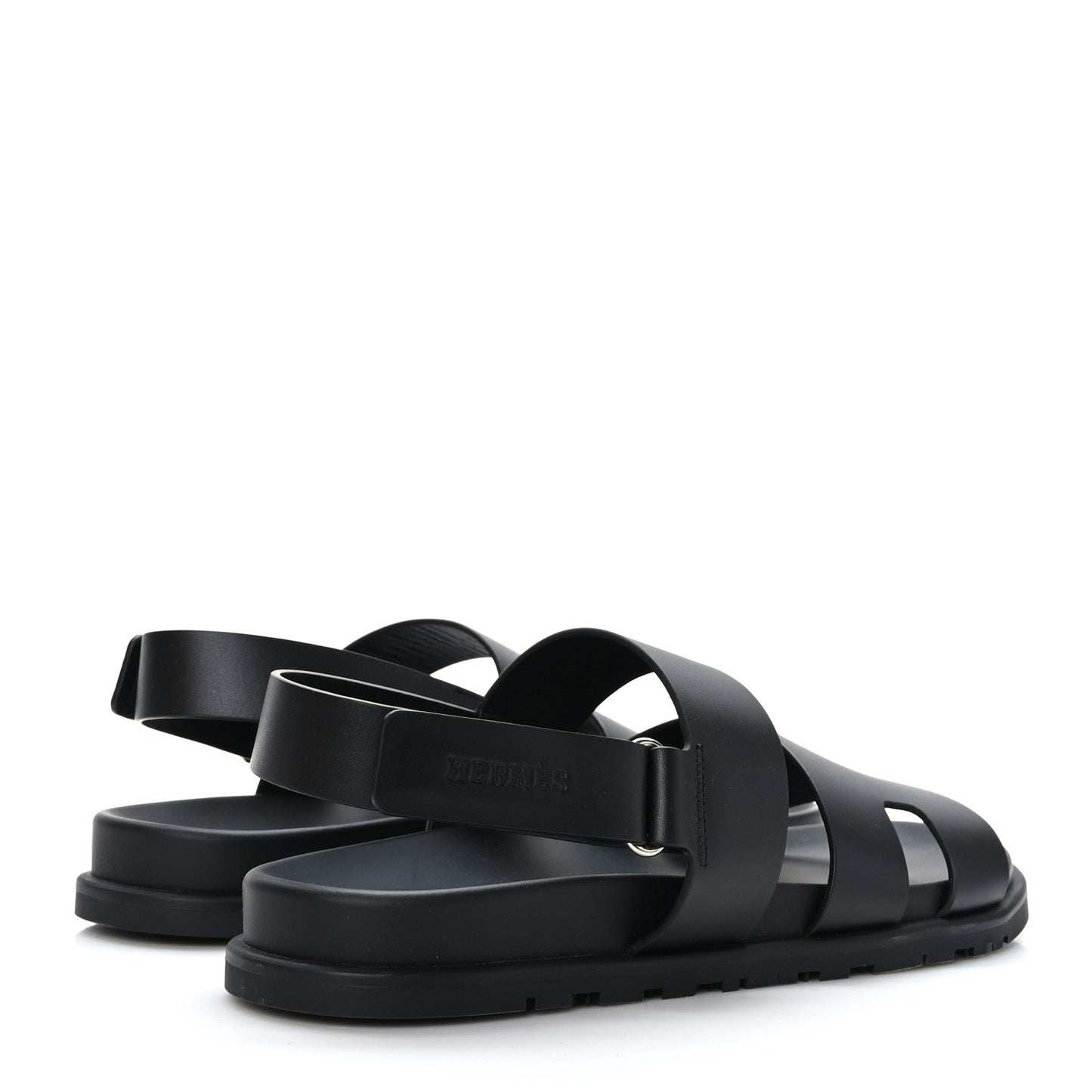Calfskin Mens Genius Sandals 43 Black