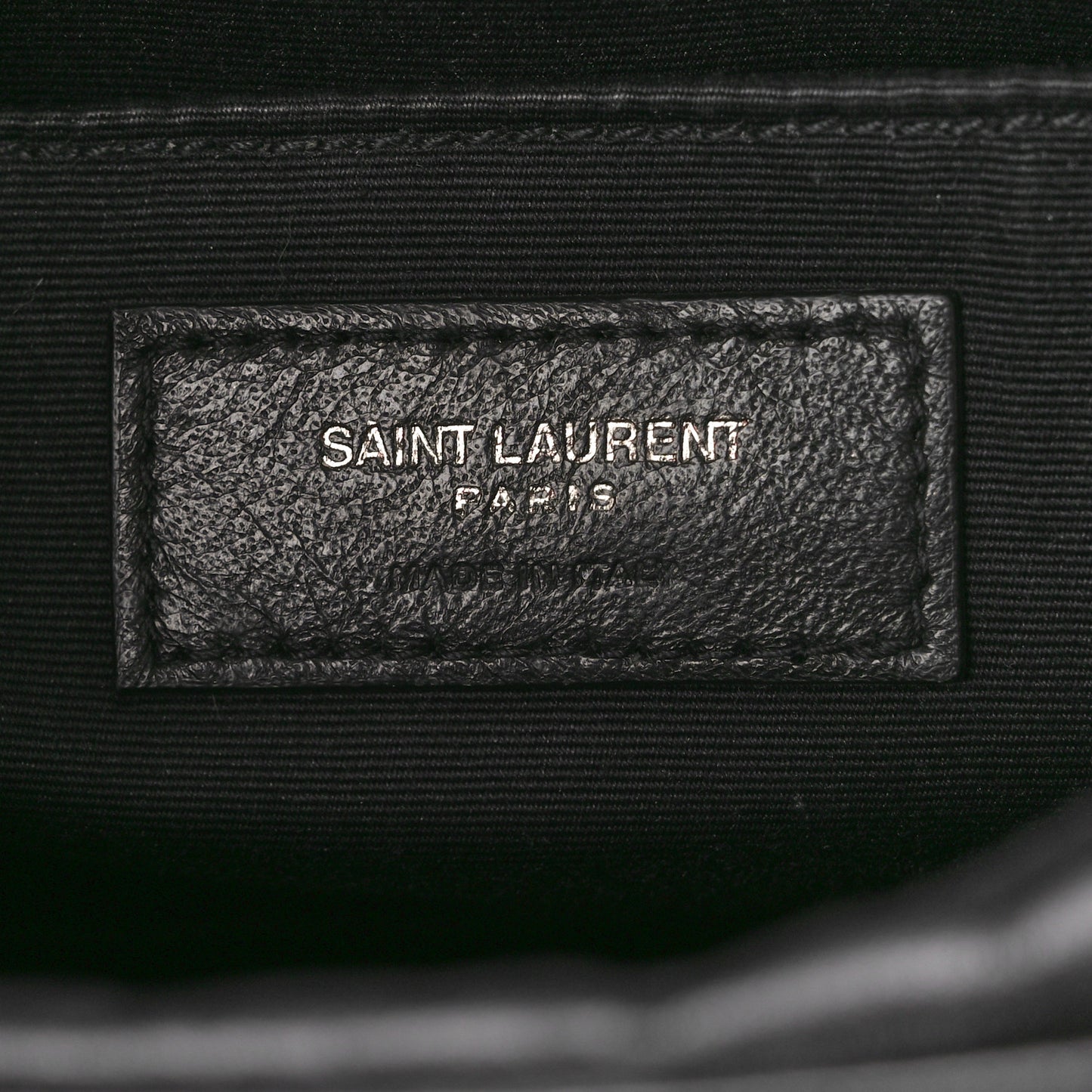 SAINT LAURENT Calfskin Matelasse Monogram Monochrome Lou Camera Bag Black