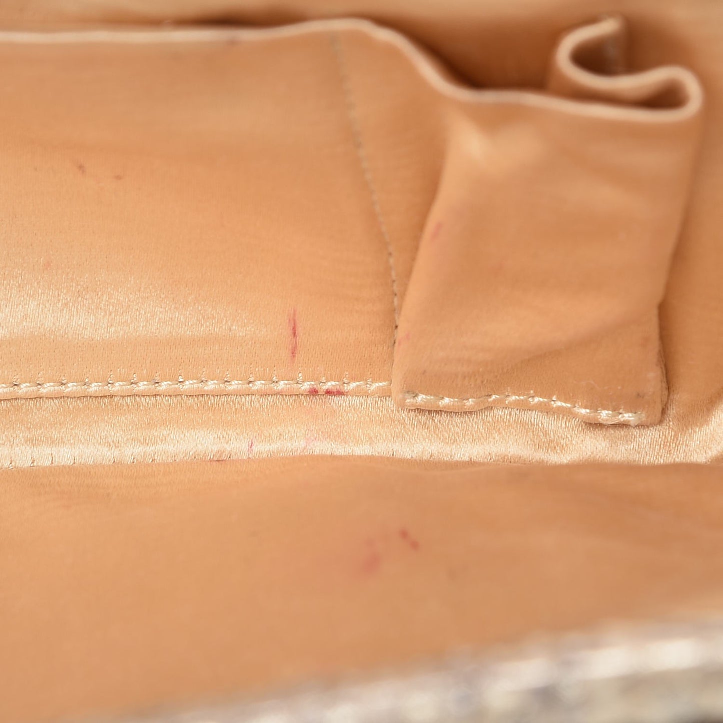 Metallic Python Crystal CC Clutch Gold