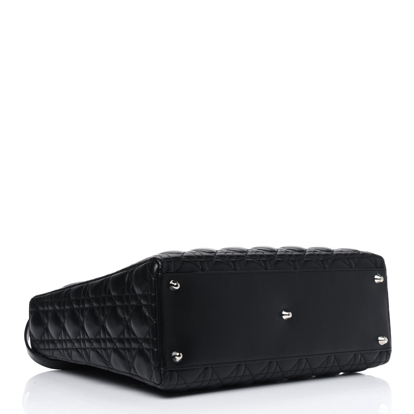 Lambskin Cannage Large Lady Dior Black