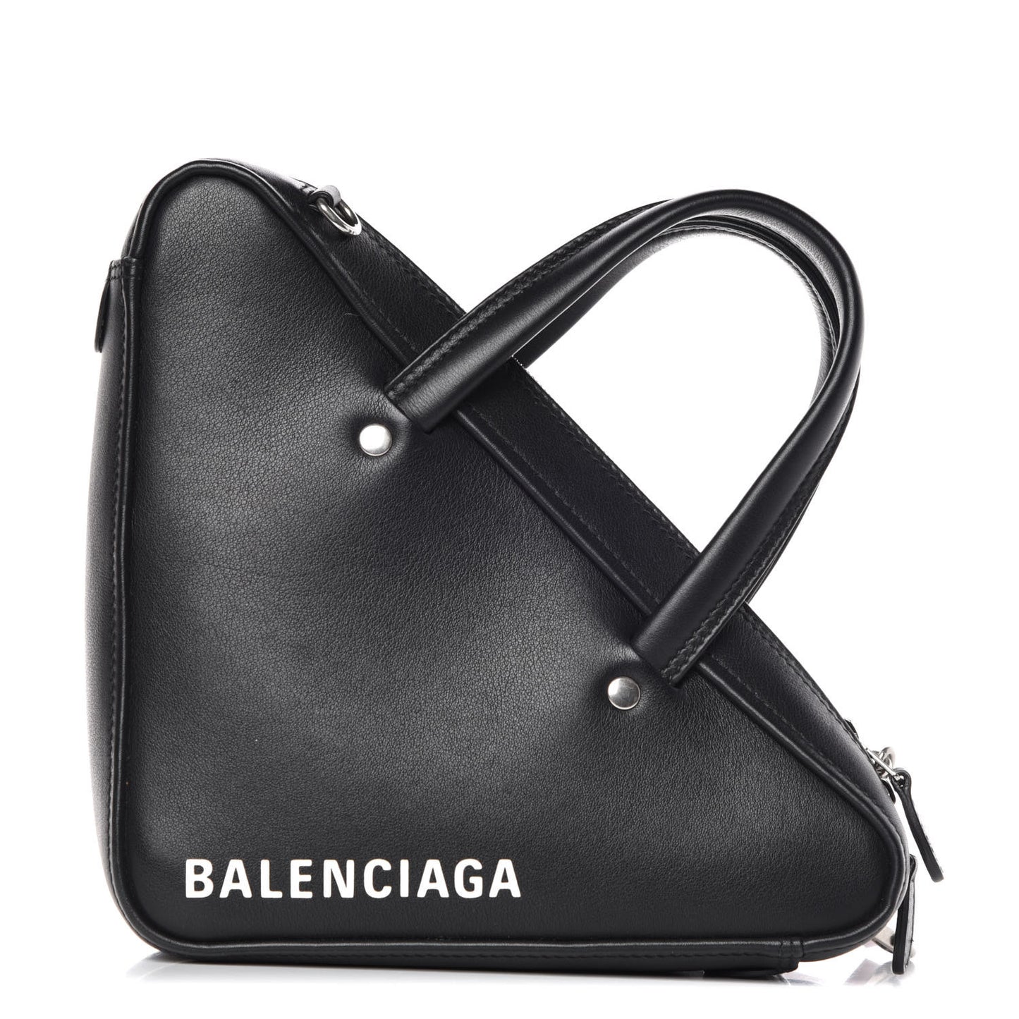 Calfskin XS Triangle Chain Duffle Black