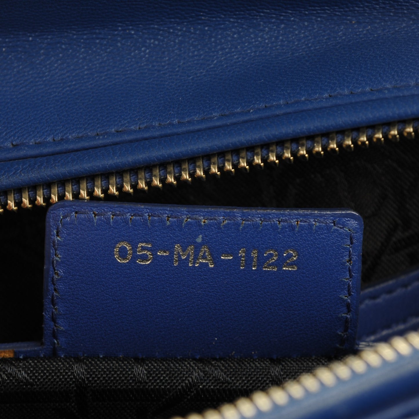 Lambskin Cannage Large Lady Dior Royal Blue