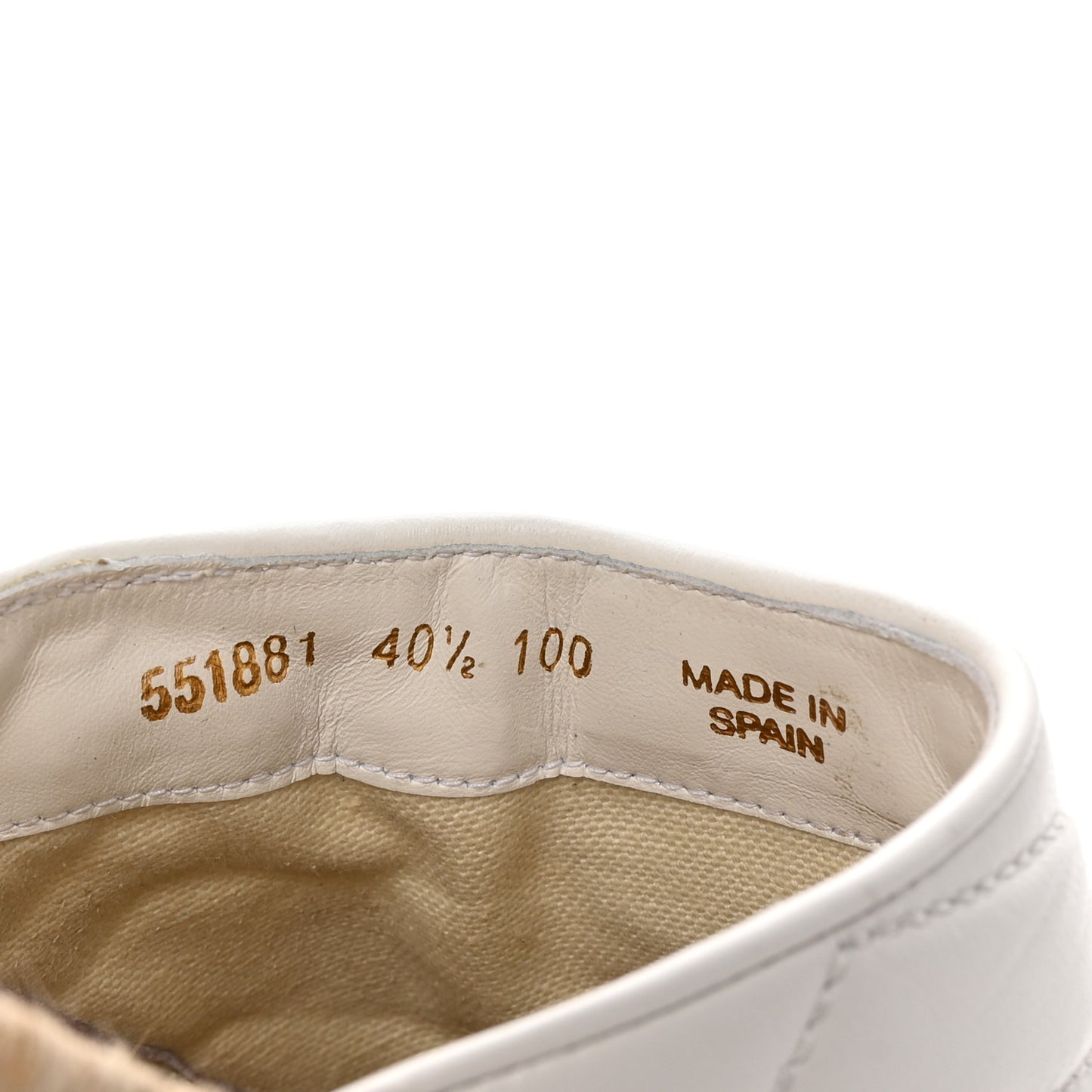 Nappa Matelasse GG Marmont Espadrille Slippers 40.5 Great White