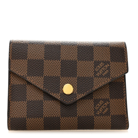 Damier Ebene Victorine Wallet Rose Ballerine