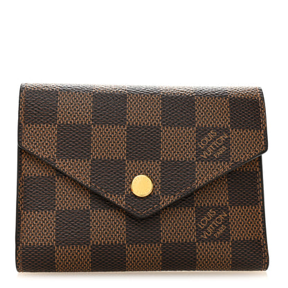 Louis Vuitton Damier Ebene Victorine Wallet Rose Ballerine 1 of 6