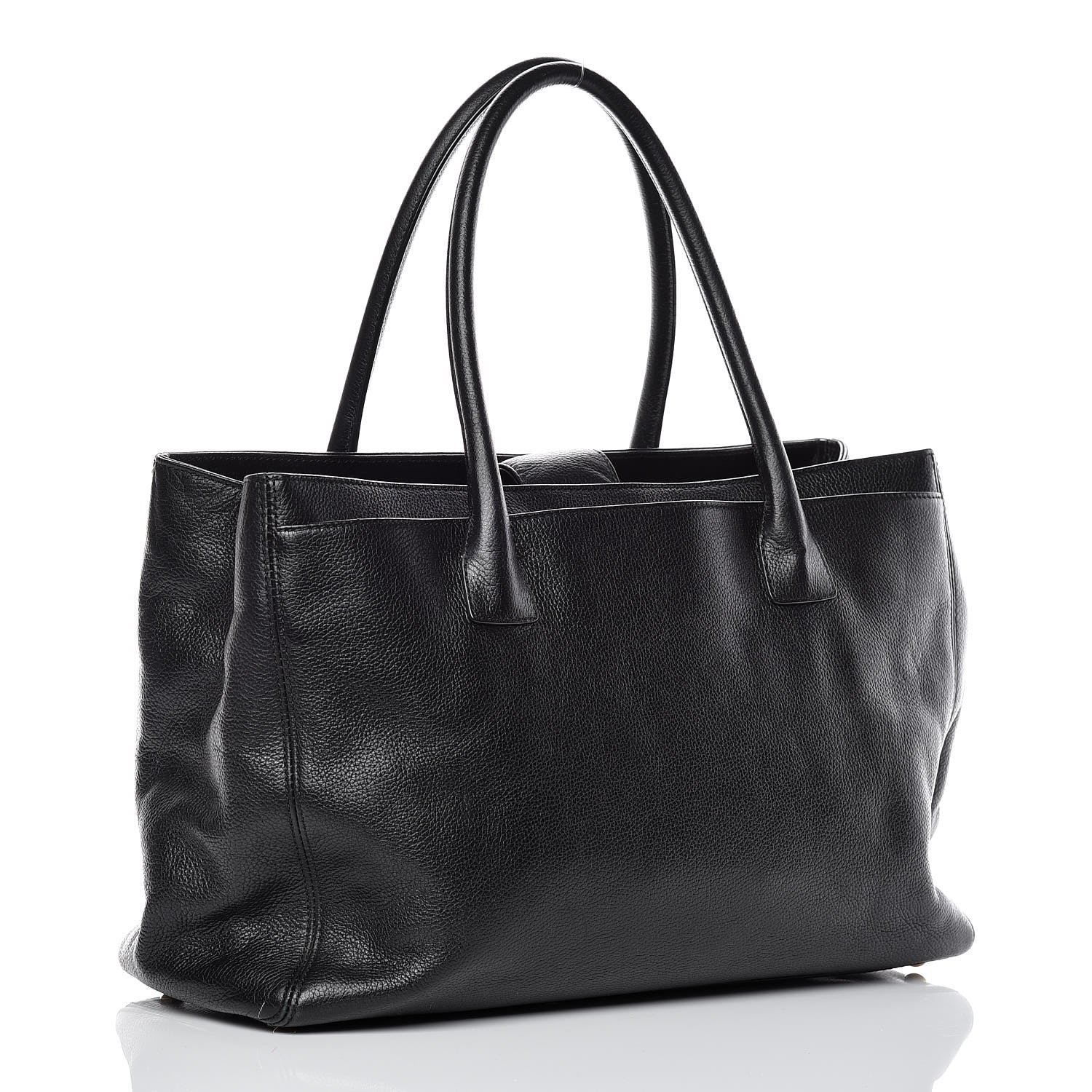 Chanel Calfskin Cerf Executive Shopper Tote Black 3 of 18