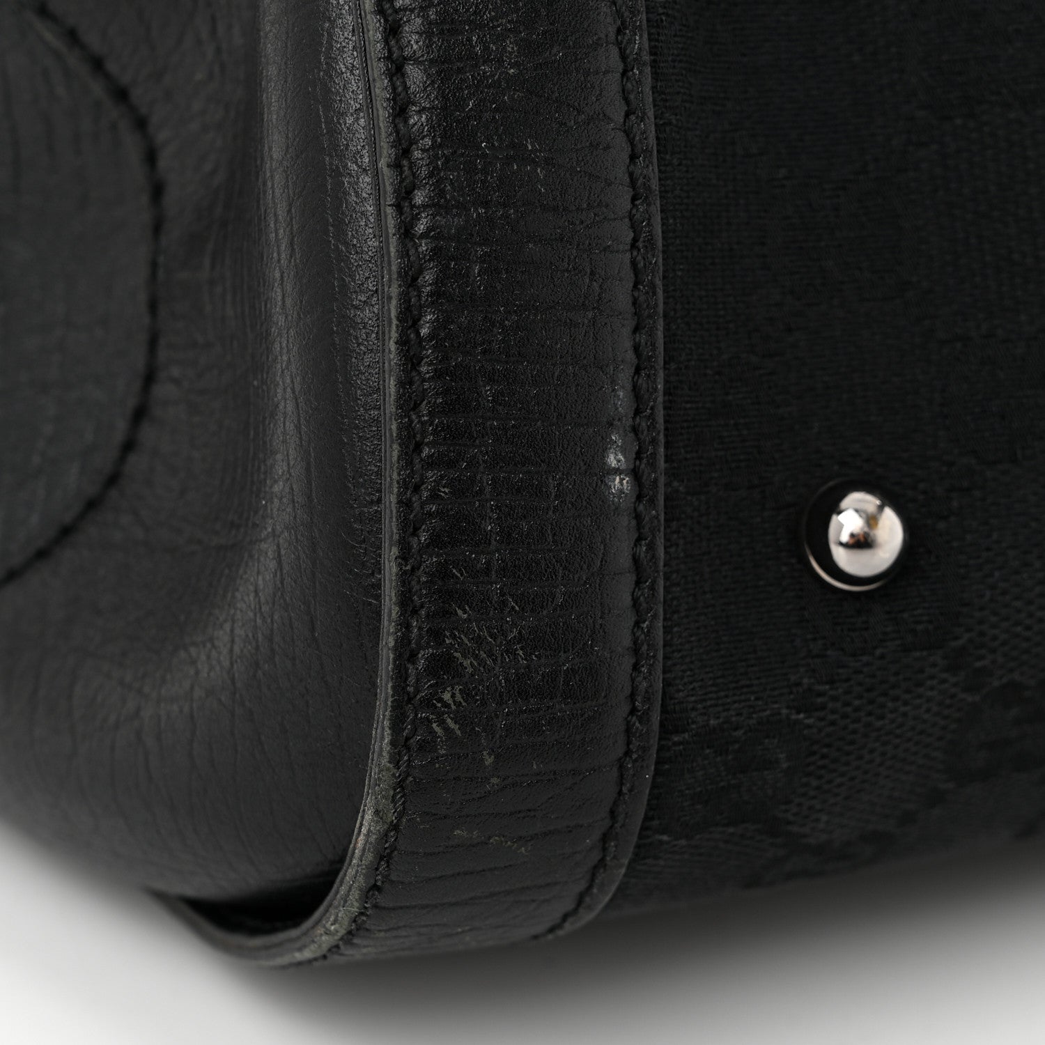 Gucci Monogram Bamboo Bullet Bag Black 11 of 14