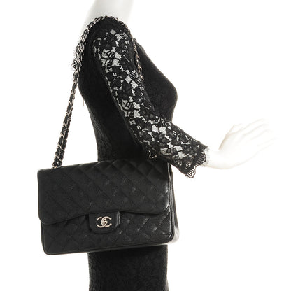 Chanel Caviar Quilted Jumbo Double Flap Black 2 of 8