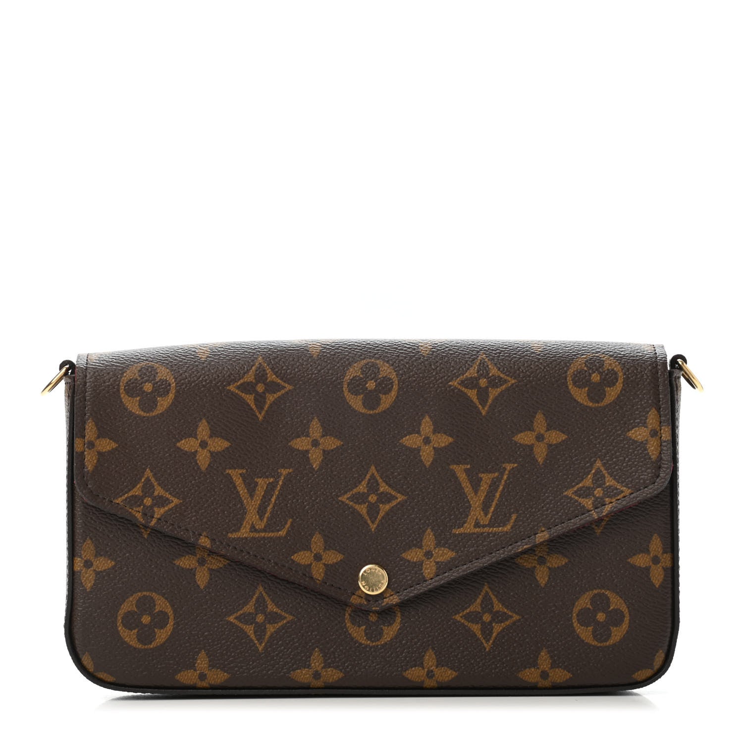 Louis Vuitton Monogram Pochette Felicie Chain Wallet Fuchsia 1 of 4