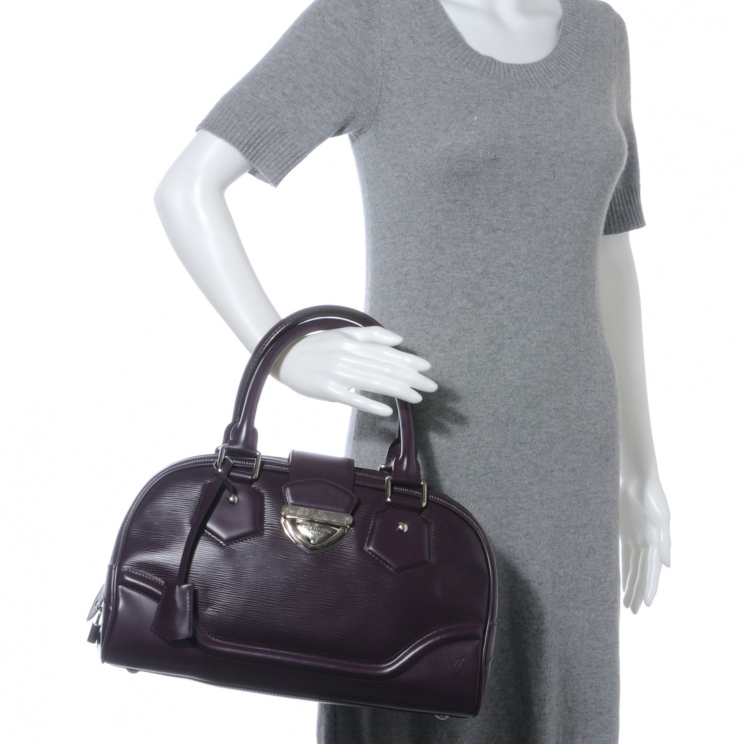 Louis Vuitton Epi Bowling Montaigne GM Cassis 2 of 8
