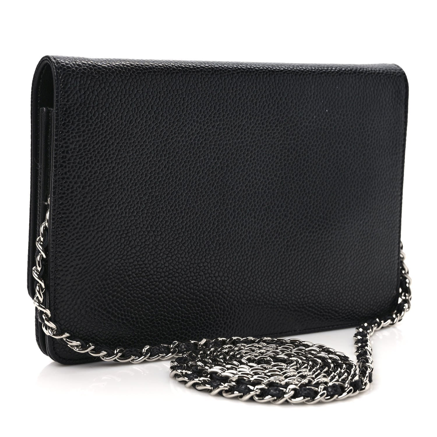 Chanel Caviar Timeless CC Wallet on Chain WOC Black 3 of 9