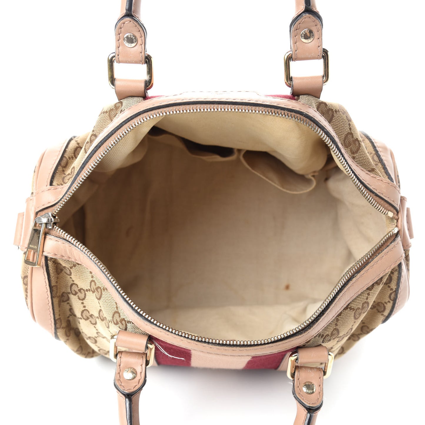 Monogram Vintage Web Medium Boston Pink