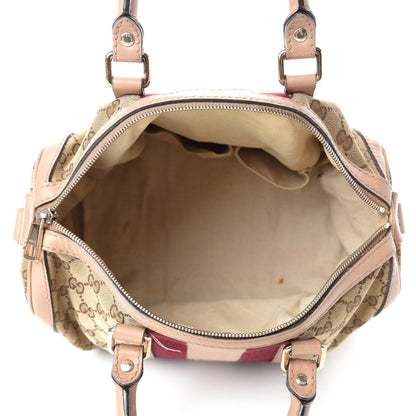 Gucci Monogram Vintage Web Medium Boston Pink 5 of 22