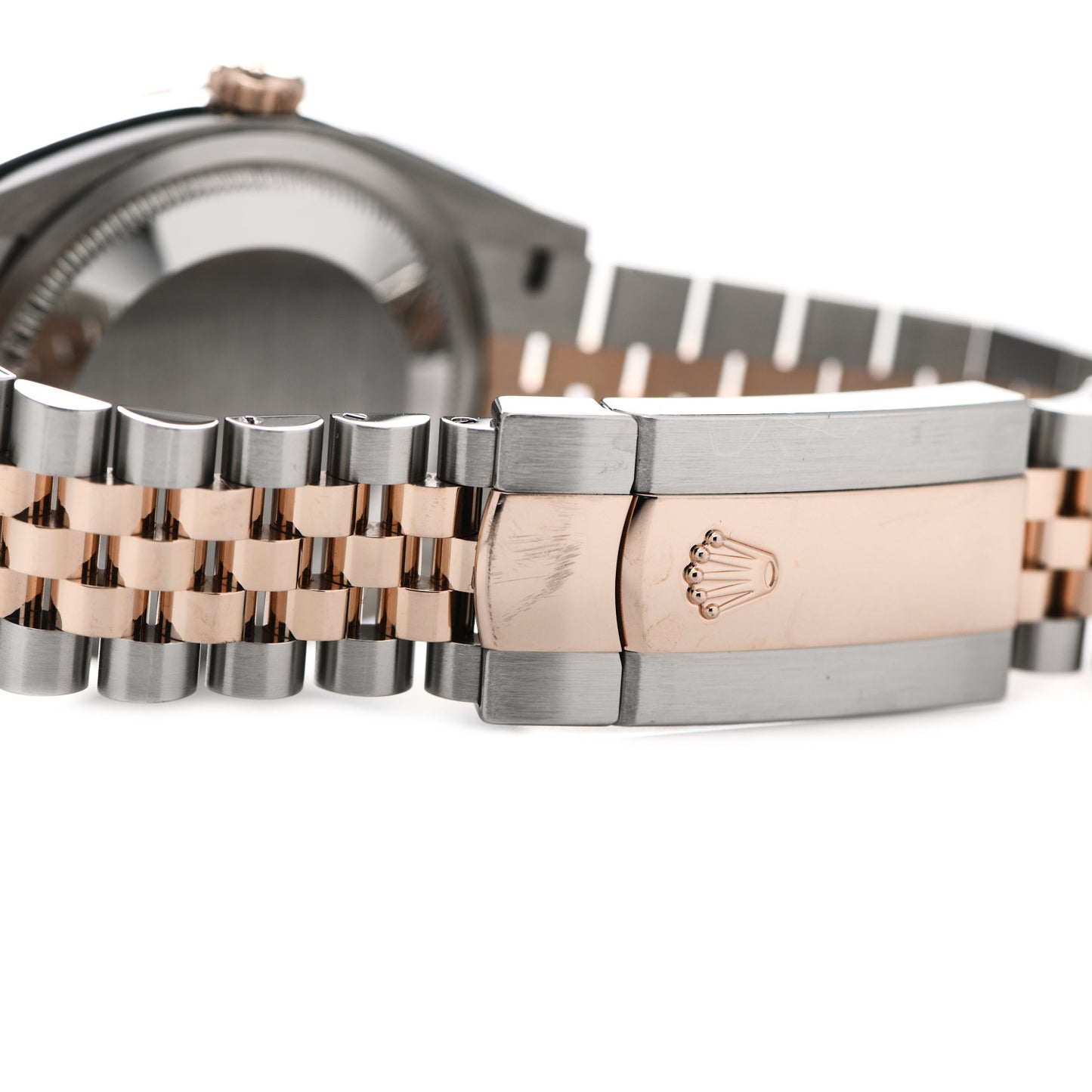 Stainless Steel 18K Everose Gold Diamond 36mm Oyster Perpetual Datejust Watch Chocolate Jubilee 126201