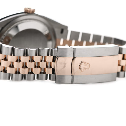 Rolex Stainless Steel 18K Everose Gold Diamond 36mm Oyster Perpetual Datejust Watch Chocolate Jubilee 126201 5 of 6