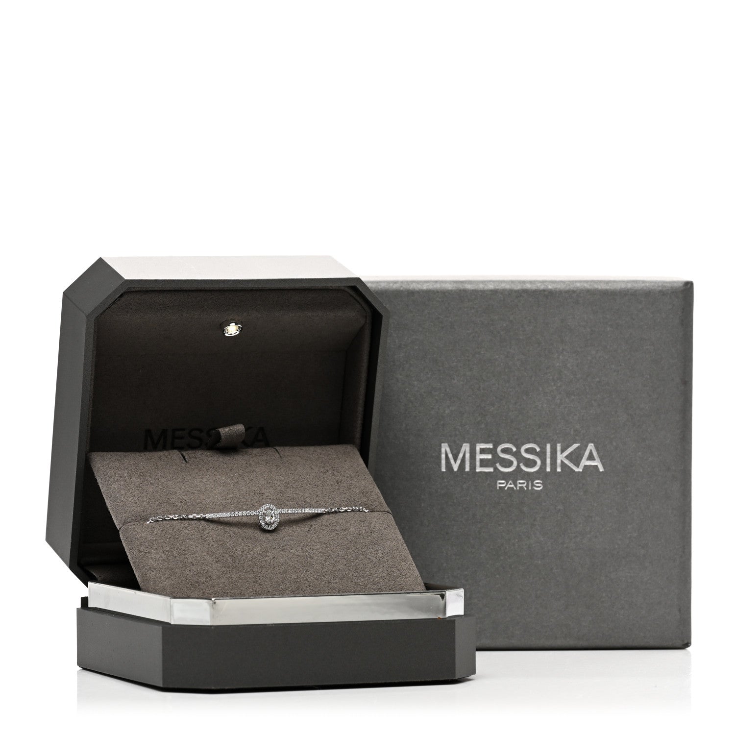 Messika 18K White Gold Diamond Glam'Azone Pave Bracelet 4 of 4