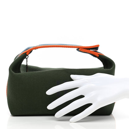 Hermes Canvas Small Bride-A-Brac Pouch Vert Foret 2 of 6