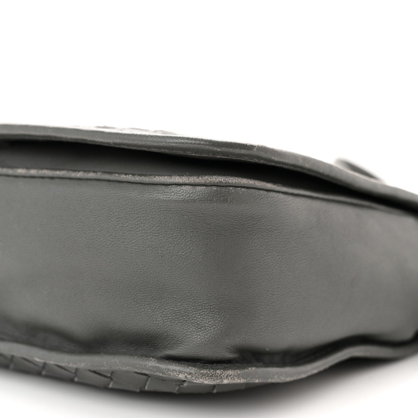 Nappa Intrecciato Mini Flap Crossbody Light Grey