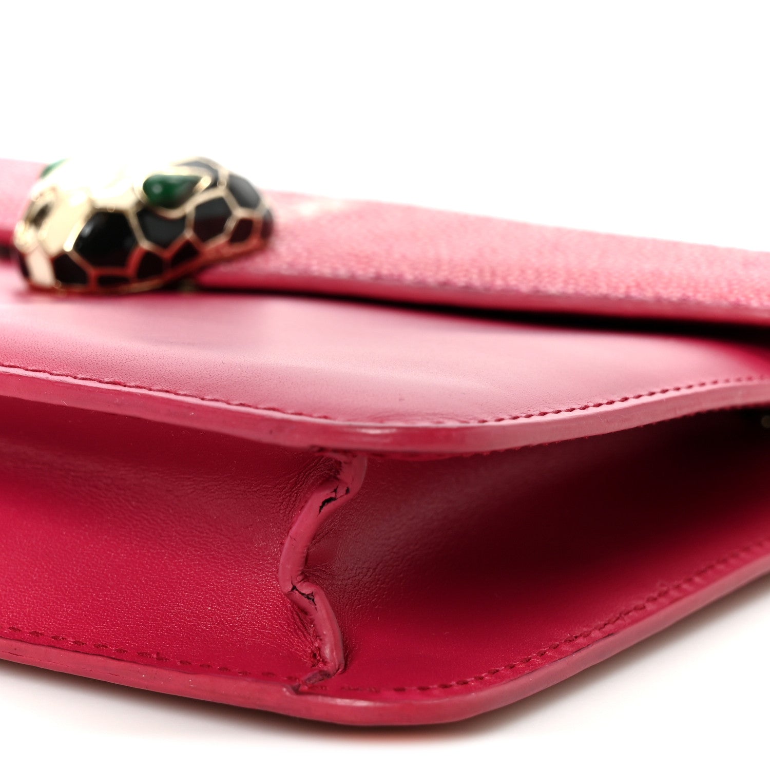 Bulgari Galuchat Calfskin Serpenti Forever Crossbody Bag Pink 10 of 10