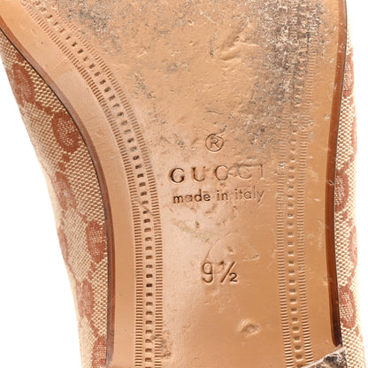Gucci Canvas GG Monogram Horsebit Mens Jordaan Loafers 9.5 Beige Ruggine Light Brown 7 of 10
