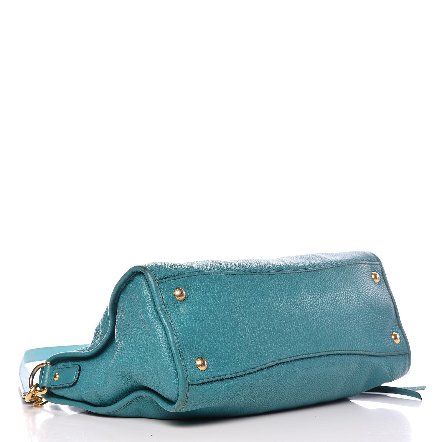Prada Vitello Daino Shopping Satchel Voyage Turchese 5 of 22