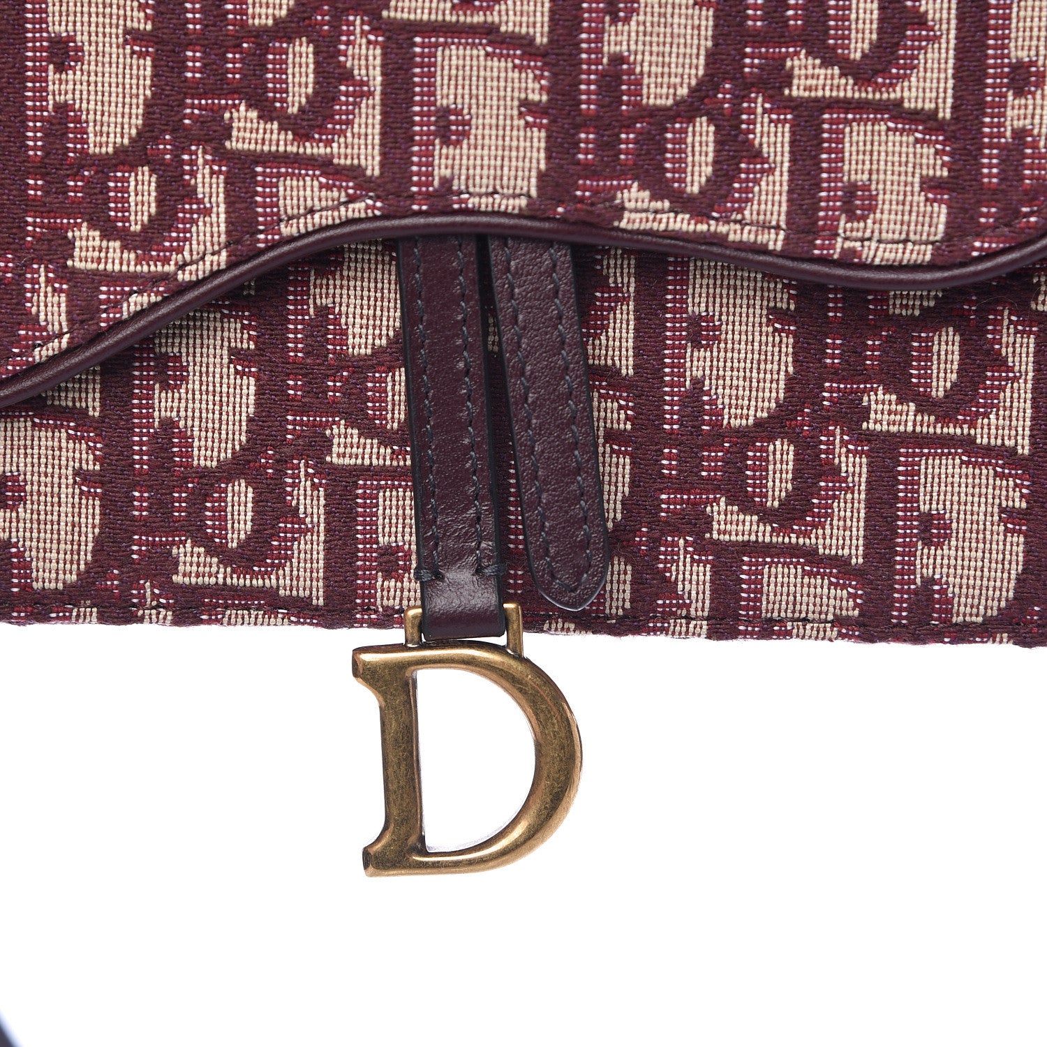 Christian Dior Oblique Saddle Belt Bag Bordeaux 11 of 11