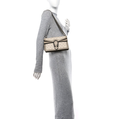 Gucci GG Supreme Monogram Textured Dollar Calfskin Small Rectangular Dionysus Shoulder Bag Beige Mystic White Oatmeal 2 of 10