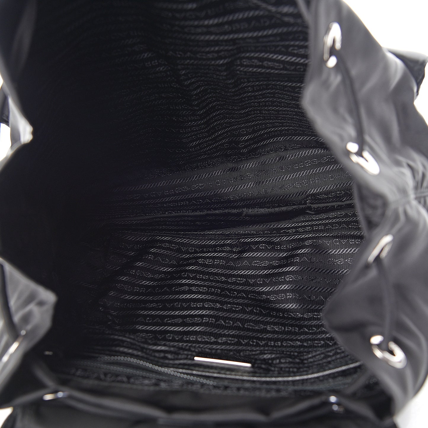 Tessuto Nylon Saffiano Medium Backpack Black