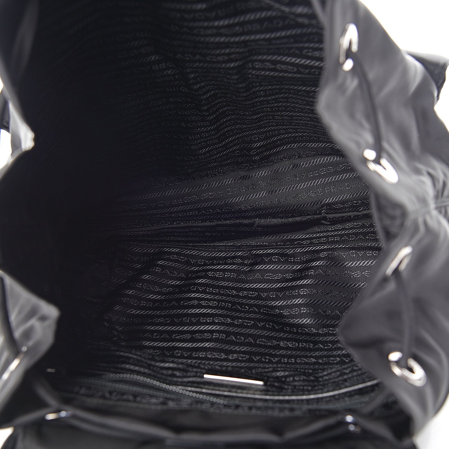 Prada Tessuto Nylon Saffiano Medium Backpack Black 4 of 9