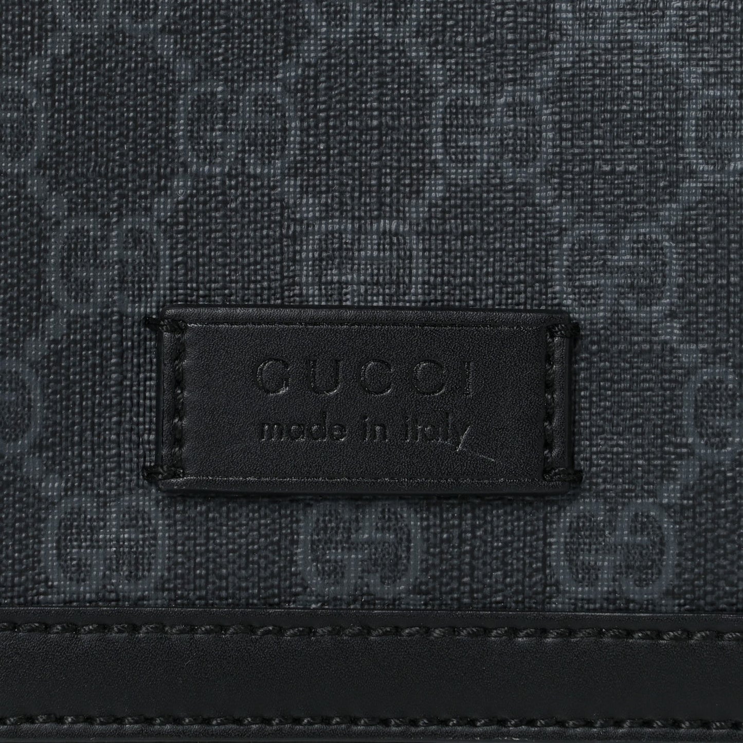 GG Supreme Monogram Web Messenger Diaper Bag Black Grey