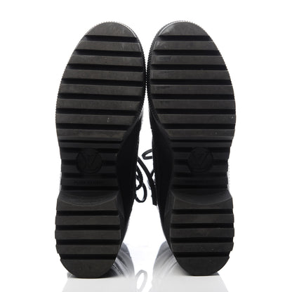 Louis Vuitton Suede Calfskin Laureate Platform Desert Boots 36 Black 5 of 10