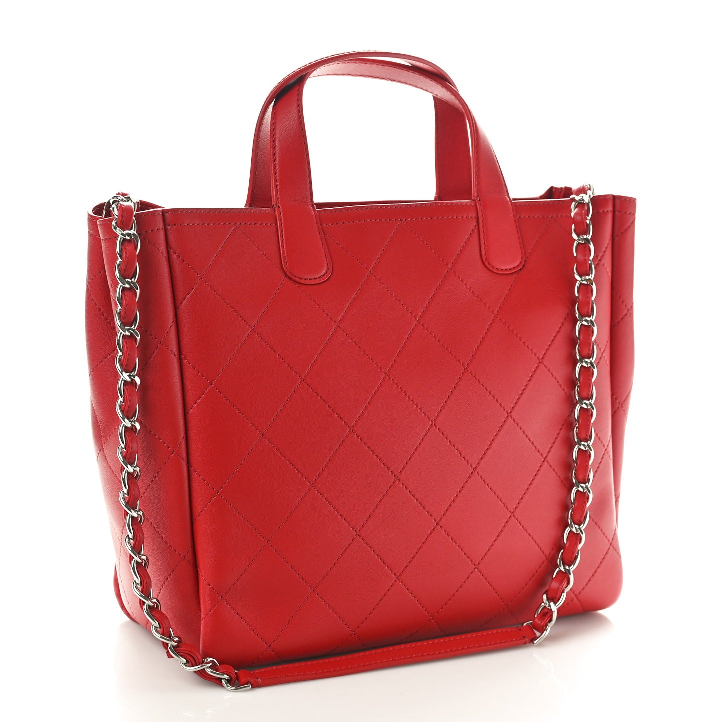 Bullskin Stitched Medium Shopping Bag Red