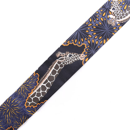 Hermes Silk Three Graces Twilly Black Gold Taupe 3 of 4
