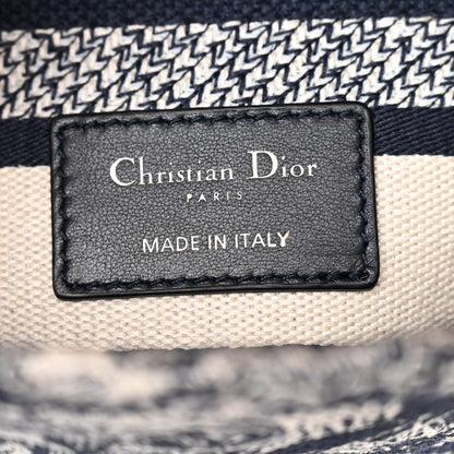 Christian Dior Toile de Jouy Embroidered Medium Lady D-Lite Blue 6 of 14