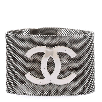 Chanel Metal Mesh CC Bracelet Ruthenium 1 of 7