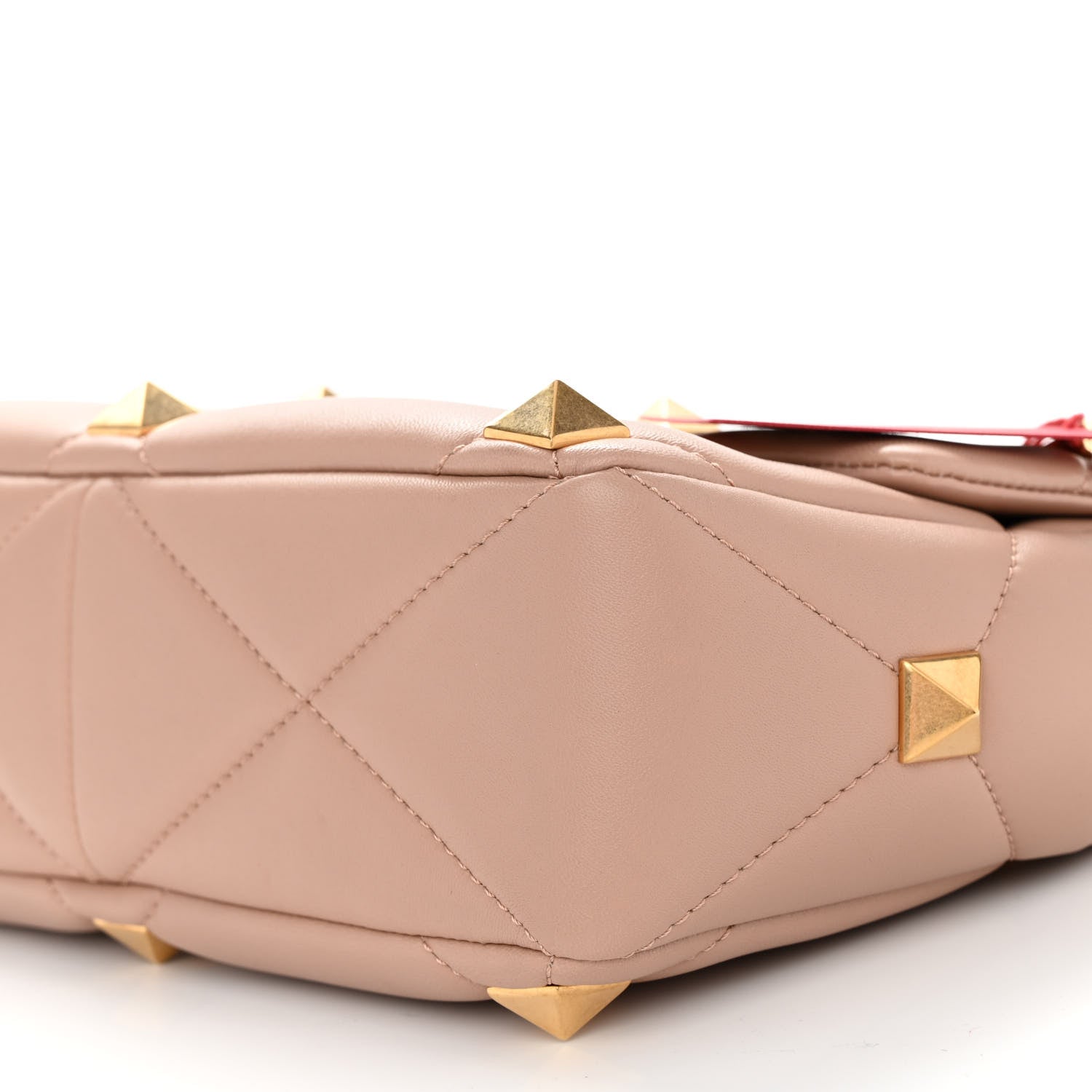 Valentino Garavani Nappa Large Roman Stud Shoulder Bag Rose Cannelle 9 of 9