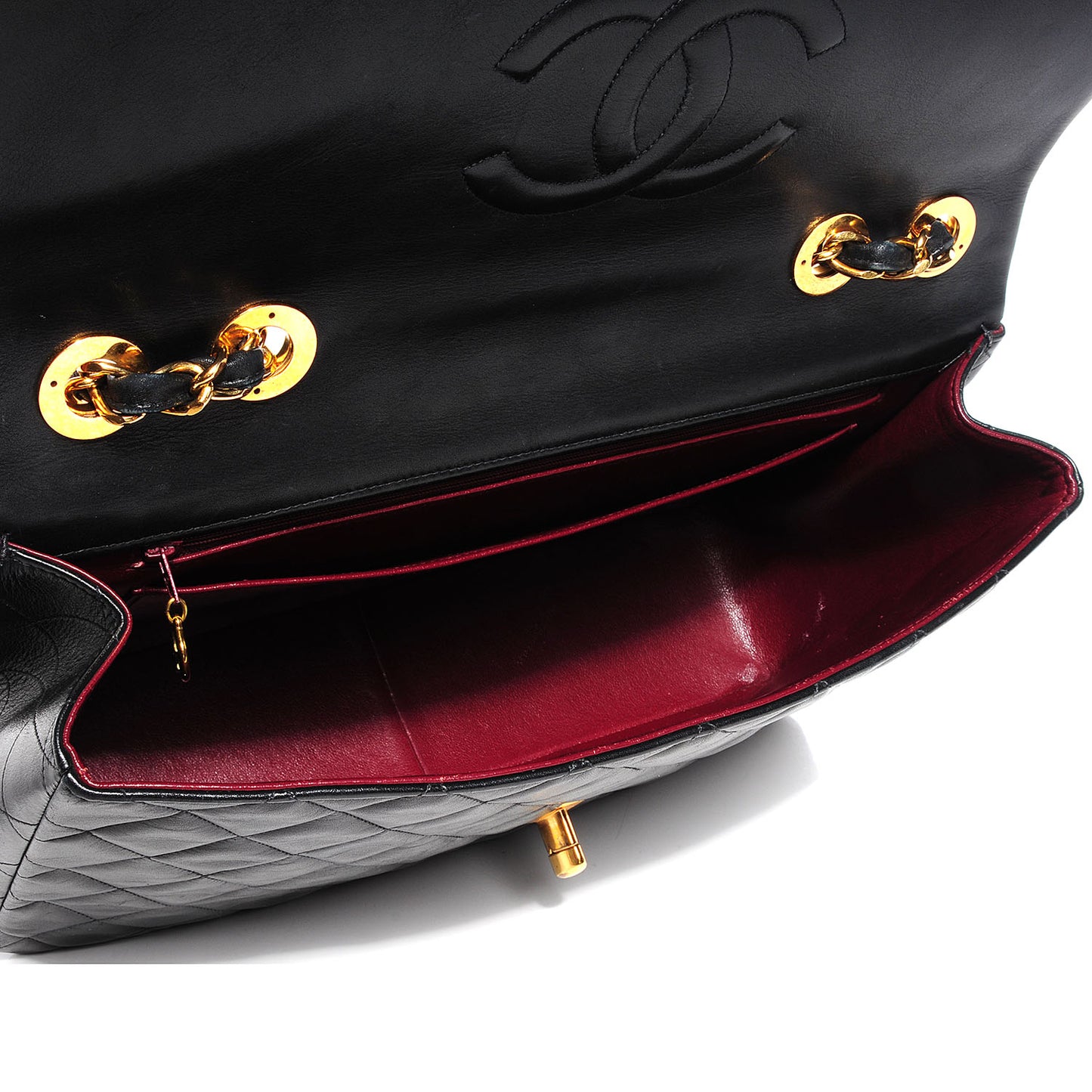 Lambskin XL Jumbo Flap Black