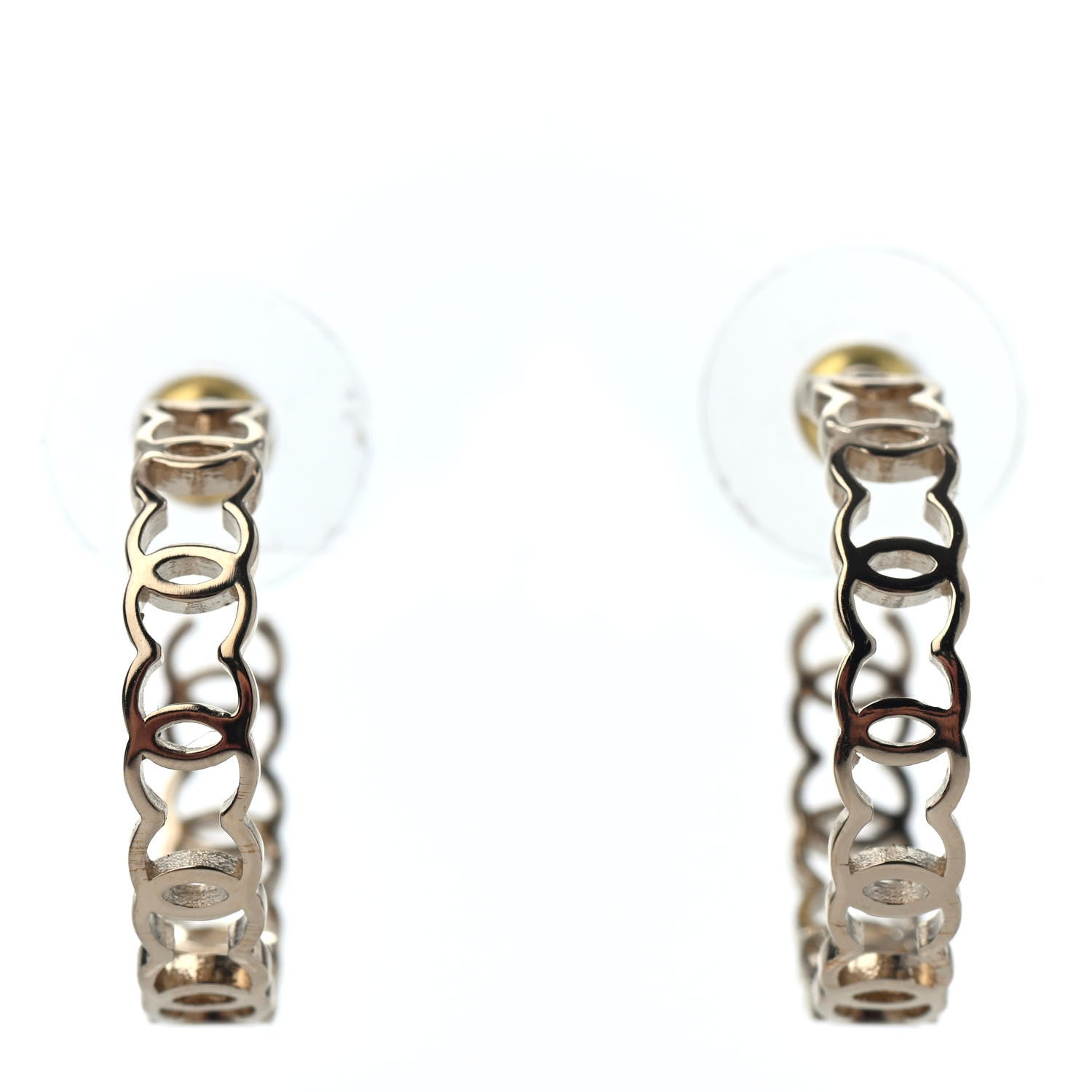 Chanel Metal CC Hoop Earrings Gold 1 of 4