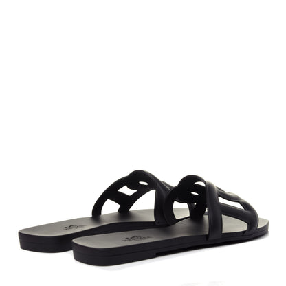 Hermes Rubber Aloha Sandals 36 Black 4 of 10