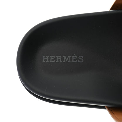Hermes Calfskin Womens Chypre Sandals 38.5 Naturel 6 of 9