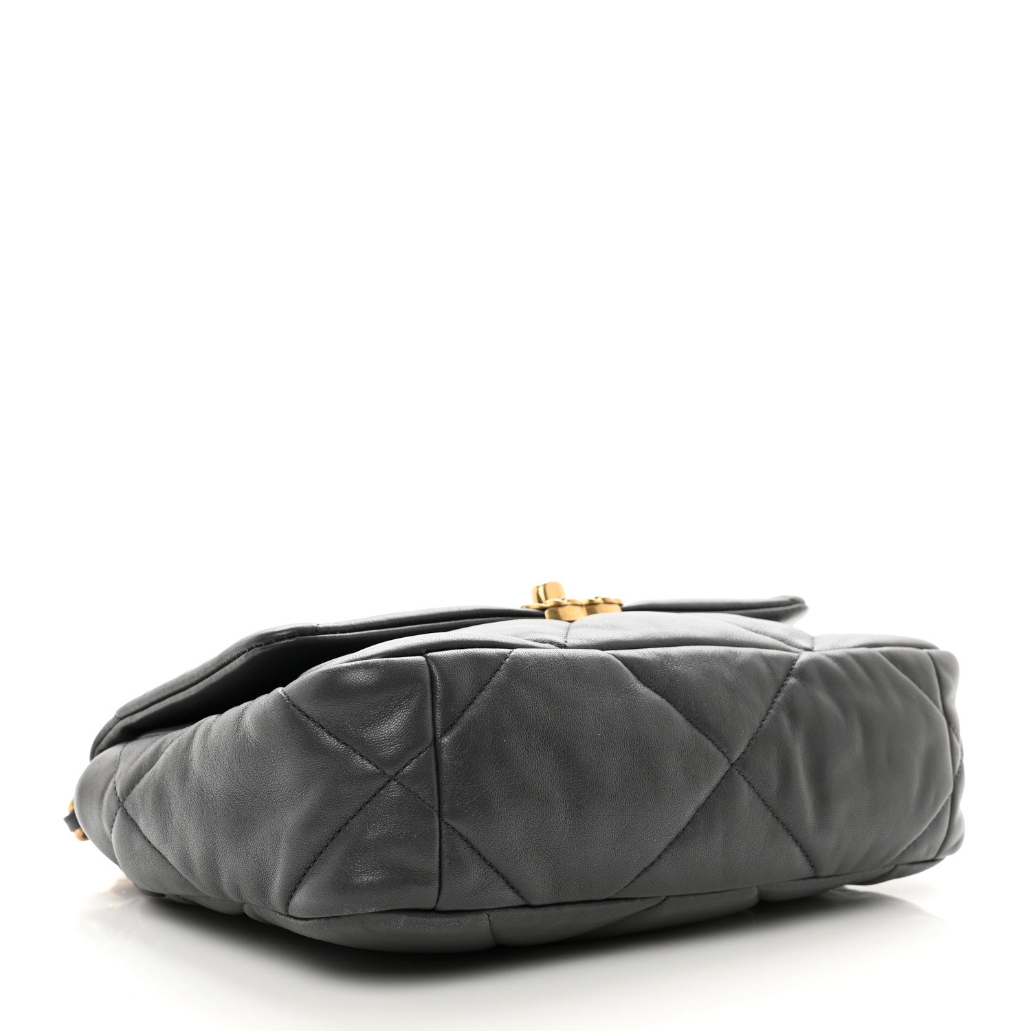 Chanel Lambskin Quilted Medium Chanel 19 Flap Dark Grey 4 of 10