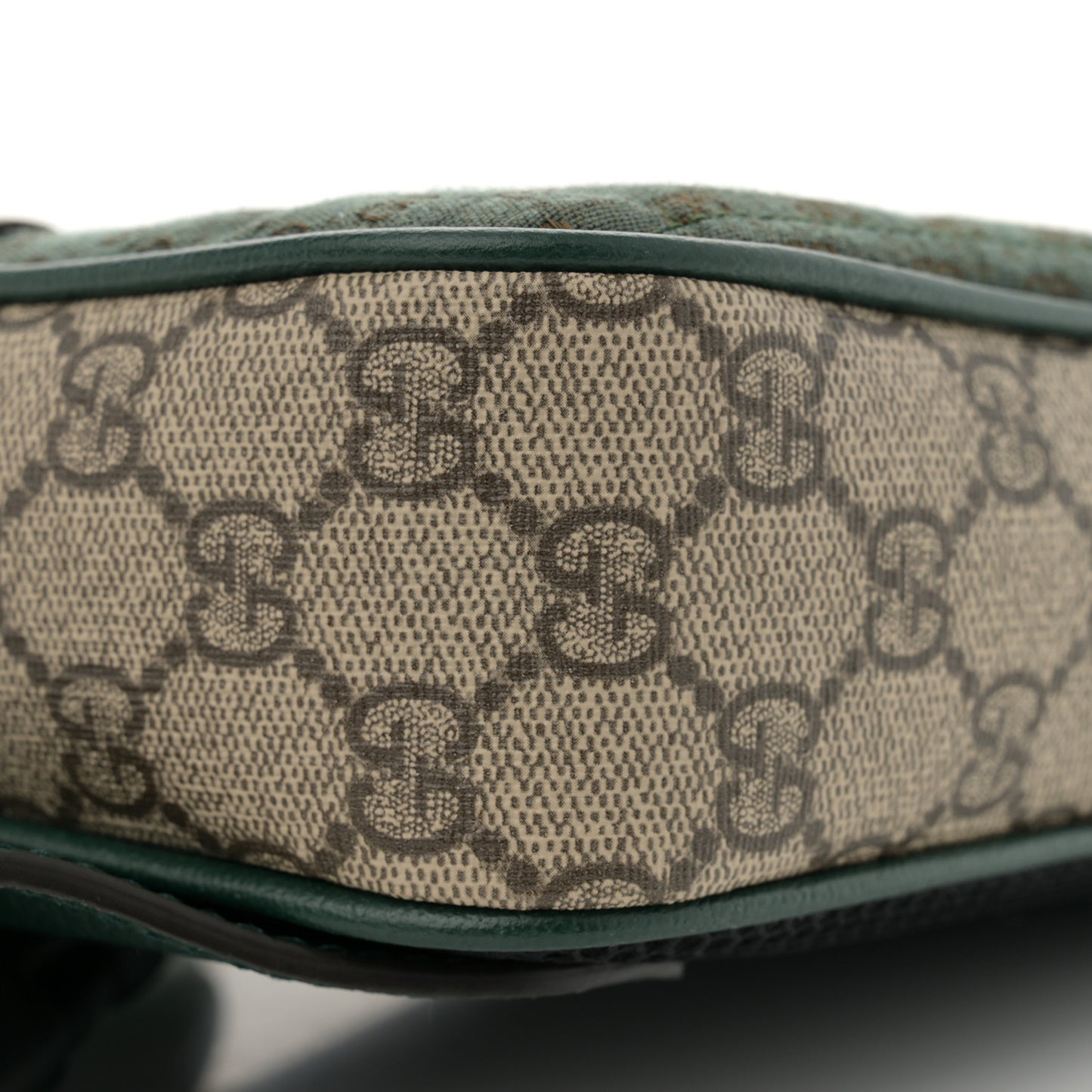Monogram GG Mignon Textured Dollar Calfskin GG Supreme Monogram Quilted Mini GG Belt Bag Green Beige Ebony