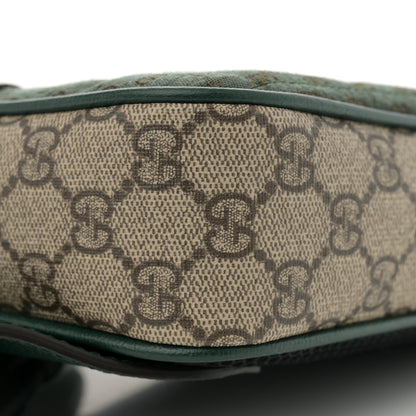 Gucci Monogram GG Mignon Textured Dollar Calfskin GG Supreme Monogram Quilted Mini GG Belt Bag Green Beige Ebony 9 of 12