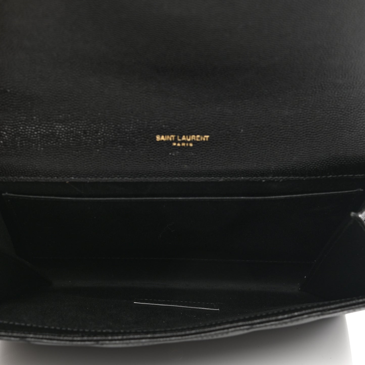 Grain De Poudre Matelasse Chevron Monogram Envelope Clutch Black