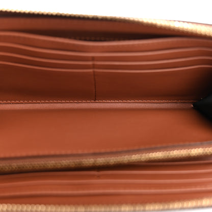 Burberry Grainy Calfskin London England Zip Around Wallet Chestnut Brown 5 of 11
