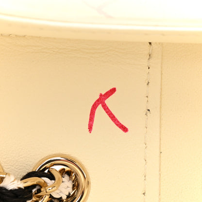 Chanel Lambskin Coco Lifesaver Round Bag Black White 10 of 15