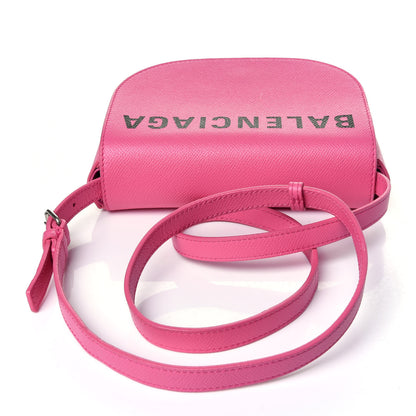 Balenciaga Signature Grained Calfskin Logo Print Ville Day Bag XS Rose Bubblegum Black 10 of 12
